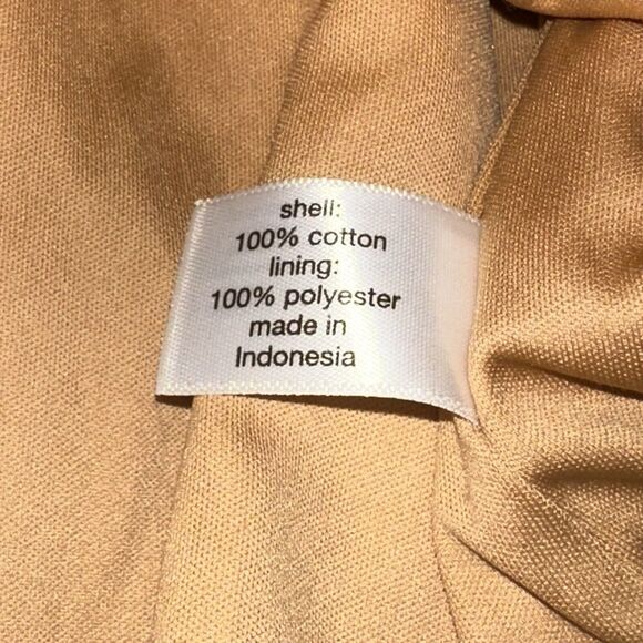 Lane Bryant Women’s Dot Peplum Top Camel Brown Size 14 - Picture 5 of 5